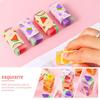 Lurrose Pencil Elementary School School and Office Supplies 12-Piece Fruit-Shaped Erasers, High-Performance, Fun, Stationery, (Random Styles)