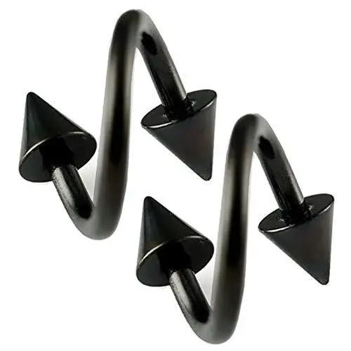 2pc/set Surgical Steel Spiral Twisted Lip Ring Nose Rings 16 Gauge Ear Cartilage Helix Piercing Body Accessories Jewelry Gift