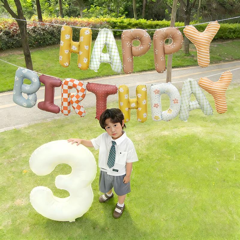 16 Inch Happy Birthday Letter Foil Balloons Set Wide Application for Birthday Party Anniversary Wall Backdrop Decor