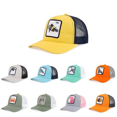 Fashion Animals Cartoon Embroidery Baseball Caps Men Women Snapback Hip Hop Hat Summer Breathable Mesh Outdoor Sun Gorras Hat