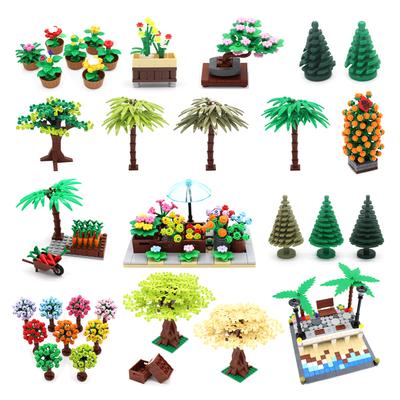City Friends Serie Teile Blumen Topfpflanzen Geschäft Bauernhof Bausteine MOC Verriegelungs City Zubehör Stein für Kinder Spielzeug Geschenke