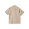 Carhartt WIP Solid Color Button Down Letter Short Sleeve Shirt Women shirts Beige I031465-WAW