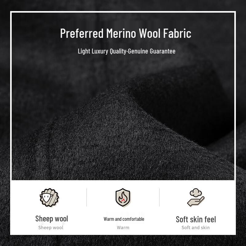 MONTAGUT Men's Winter Wool Blend Coat with Detachable Duck Down Liner