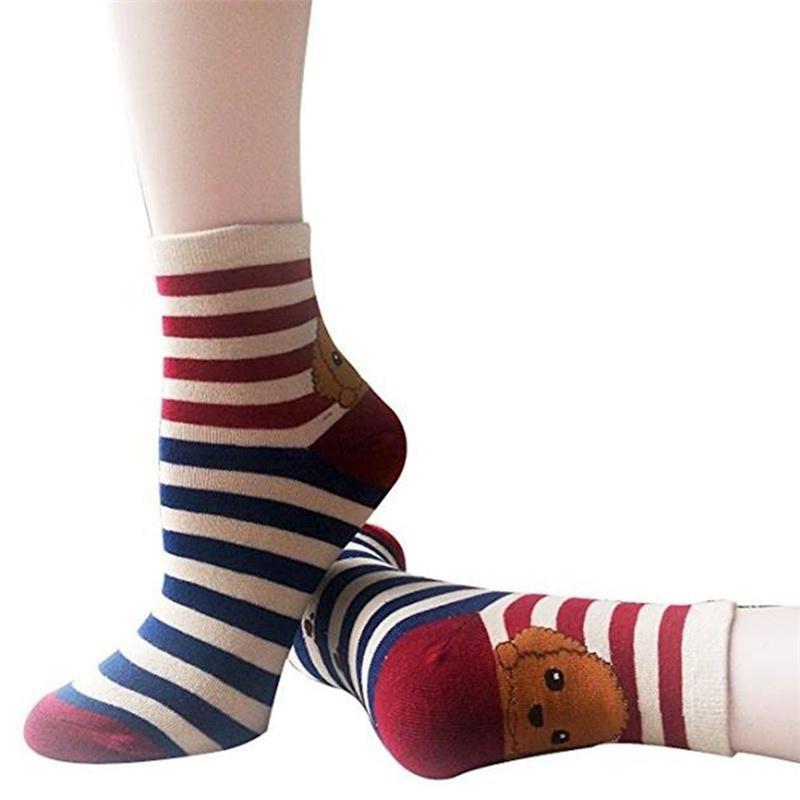 Unisex Niedliche Tier Malerei Socken Lustig und Cool 100% Baumwolle Kunst Hunde Socken Damen Herren Socken (Zufällige Farbe)