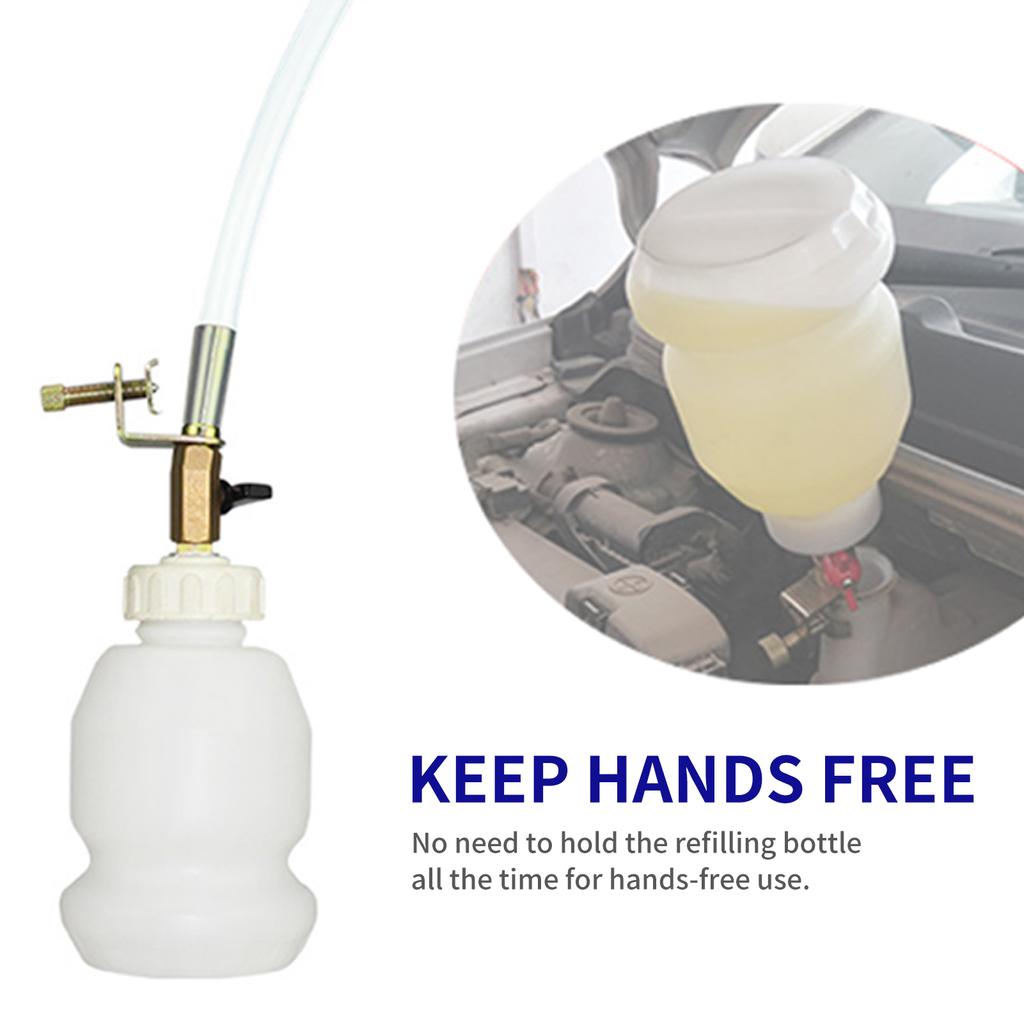 3L Vacuum Brake Bleeder Kit Pneumatic Brake Fluid Clutch Bleeding Extractor Tool with Adapters Hoses 1L Refilling Bottle Apply