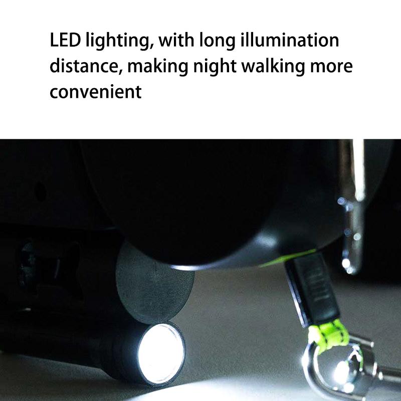 Dual Dog Leash Auto Retractable LED Light Traction Ropes for Dogs Cats Walking Running Training Travel Pet Supplies