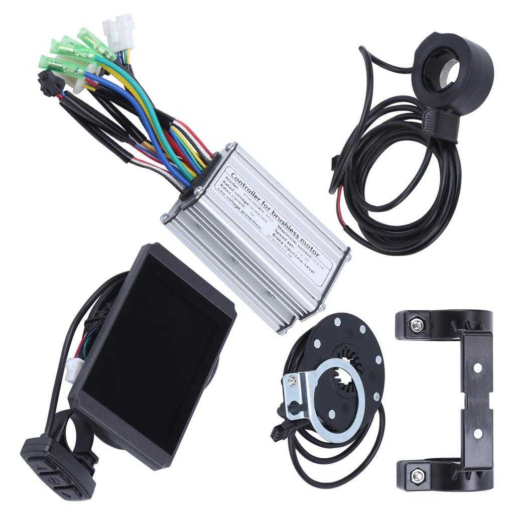 36V 48V 250W Electric Motor Brushless 7A Controller Kit with KTLCD8H Display Panel Sensor Throttle for Electric Bike