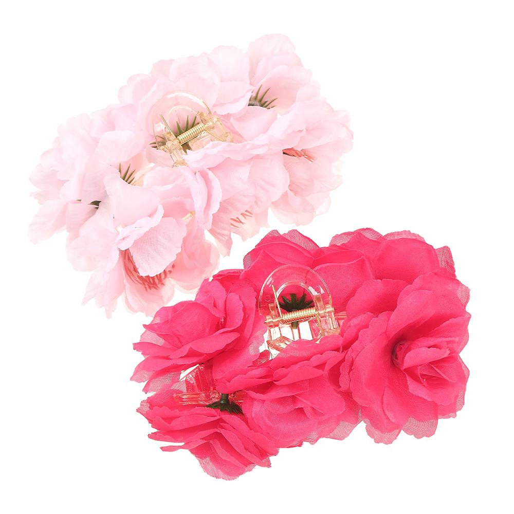 Oversized Simulation Fabric Flower Hair Clips Hairpin Fashion Hair Accessories Large Hair Claw For Women Girl