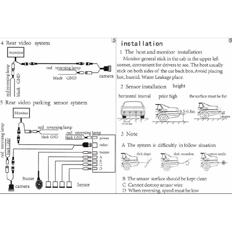 1Xprofessional Car Parking Sensor Buzzer 4 Sensors 13Mm Parktronic Original Flat