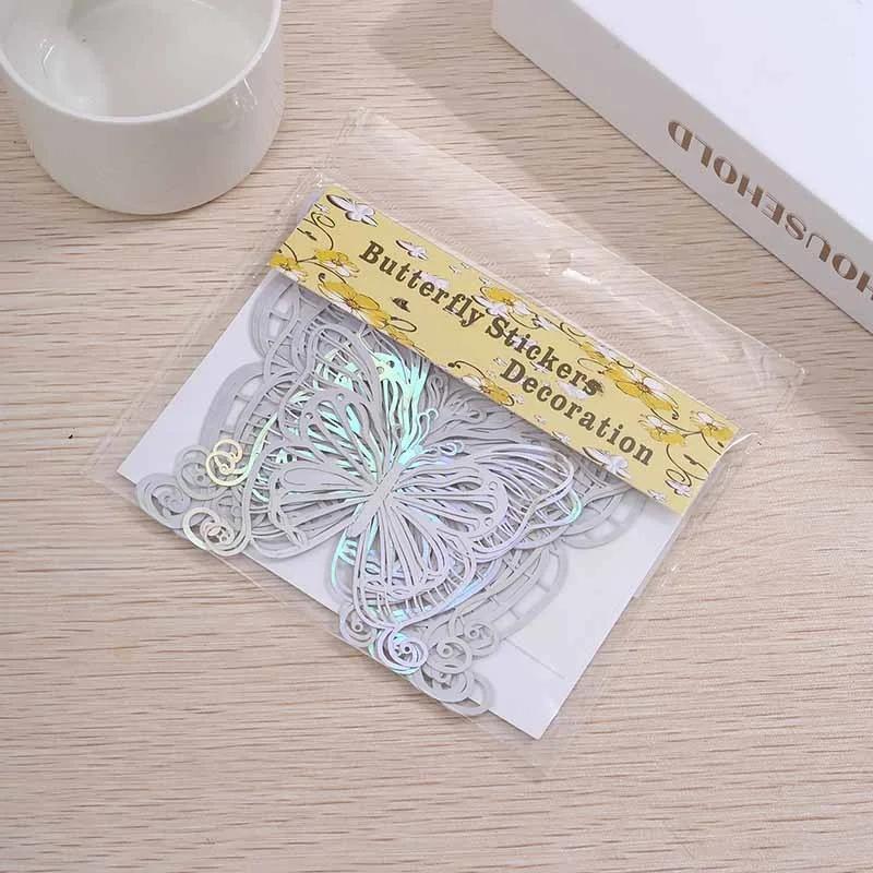 Adesivos de Parede Borboletas Vazadas 3D 12 Peças Adesivos de Bolinhas para Quarto de Crianças Sala de Estar Decoração de Festival de Feriado
