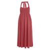 Women's  Summer Sleeveless Dress  Pleated   Casual Maxi Dresses With Pockets