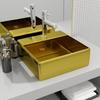 Day and Night - Day and Night Washbasin with Overflow 41x41x15 Cm Ceramic Gold