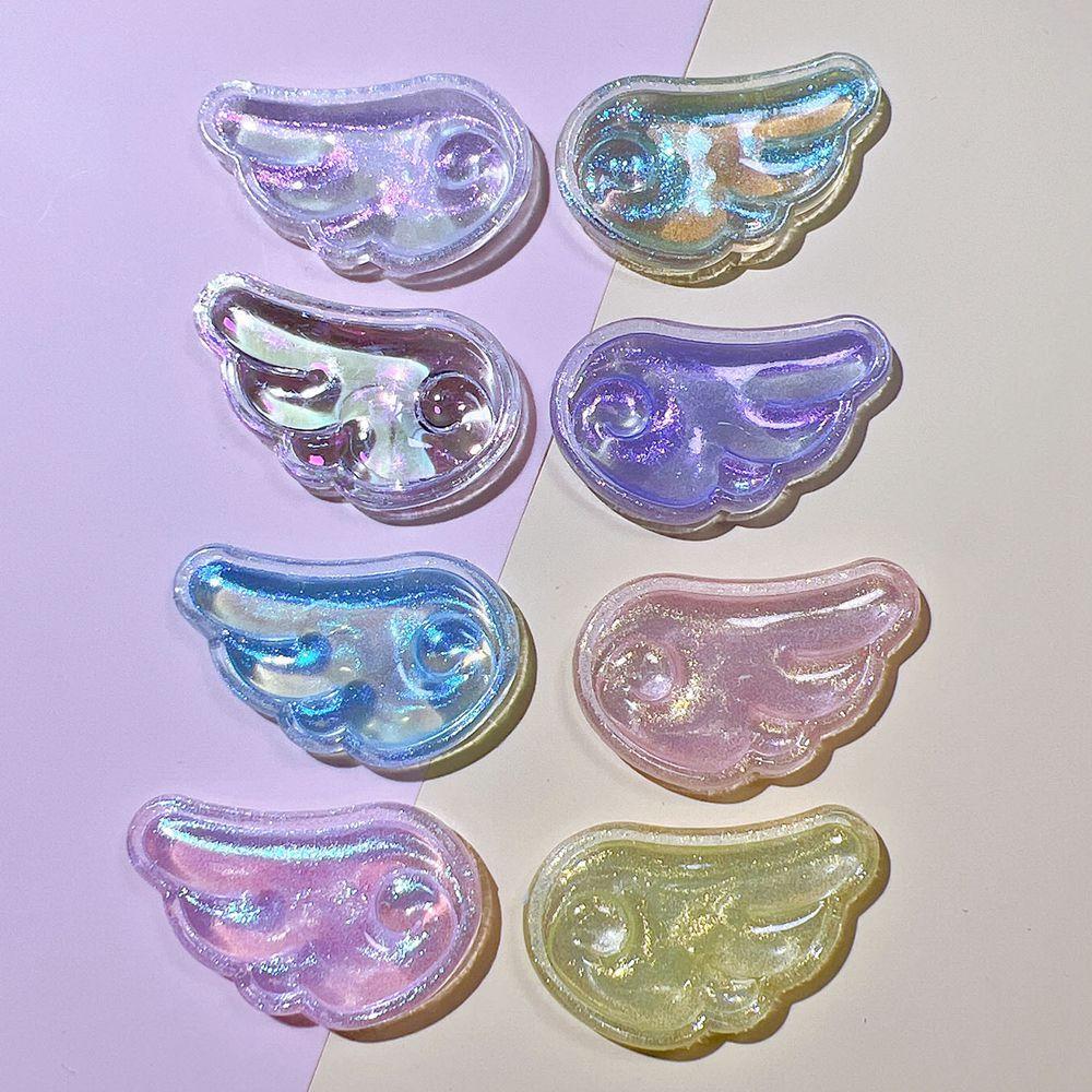 10Pcs New Cute Colorful Shining Pearl Angel Wings Collection Flat Back Ornament Jewelry Bows Accessories