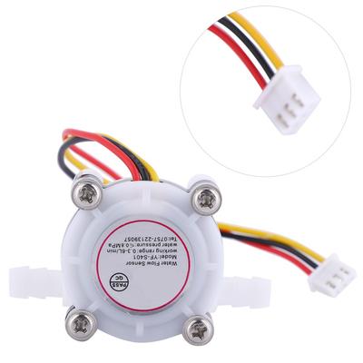 YF-S401 Water Flow Sensor 0.3-6L/min G1/4" YF-S401 Water Flow Sensor for 6mm Hose with Barb Joint Water Hall Flow Sensor