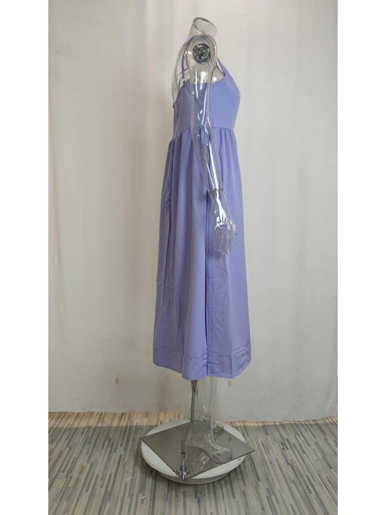 2026 Stylish European & American Women's Slimming Low-Cut Swing Dress