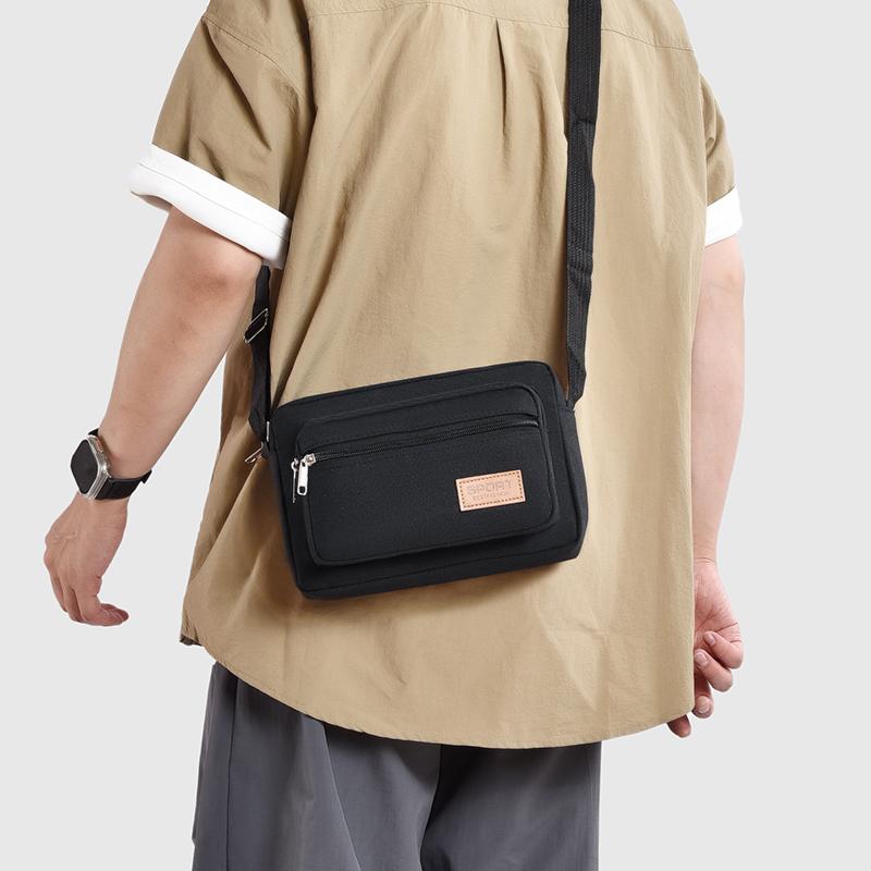 Men's Canvas Waist Bag - Durable Outdoor Sports Pack with High Capacity (Multifunctional Phone Purse for Running/Hiking)