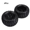 4 szt. Gumowe opony w kształcie litery Y z bieżnikiem i piastami do samochodu ciężarowego RC w skali 110 (10 otworów)