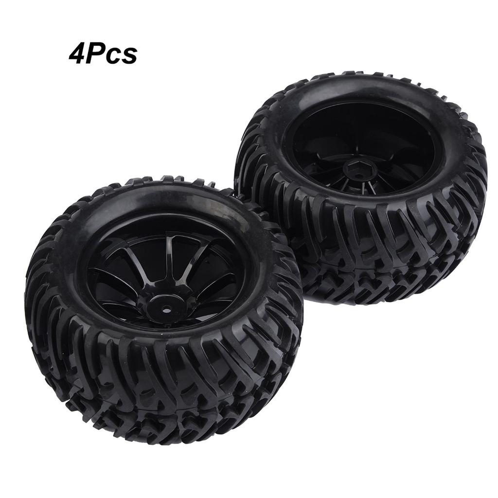 4 szt. Gumowe opony w kształcie litery Y z bieżnikiem i piastami do samochodu ciężarowego RC w skali 110 (10 otworów)