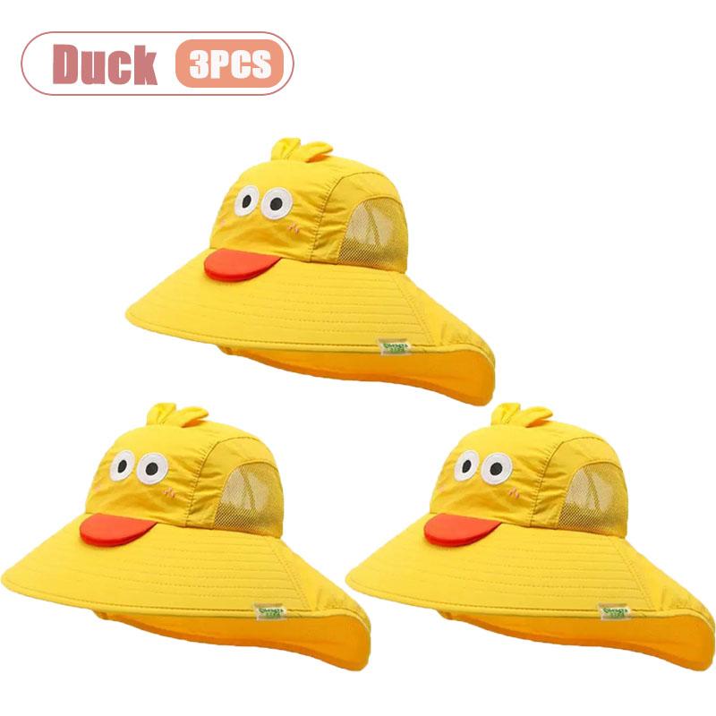 1-10 STuks Zomer Kinderen UV Bescherming Zon Hoed Baby Peuter Bucket Hoed Brede Rand Ademend Buiten Pet voor Jongens Meisjes