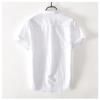 Classical Summer Shirt Male Turn-down Collar Cotton Linen Short Sleeve Shirt for Man Solid Color Button Casual Shirt Simple Style Clothing