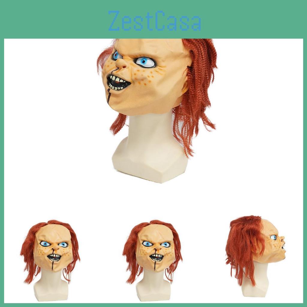 Childs Play Chucky Doll Halloween Latex Mask With Creepy Design For Party And Cosplay