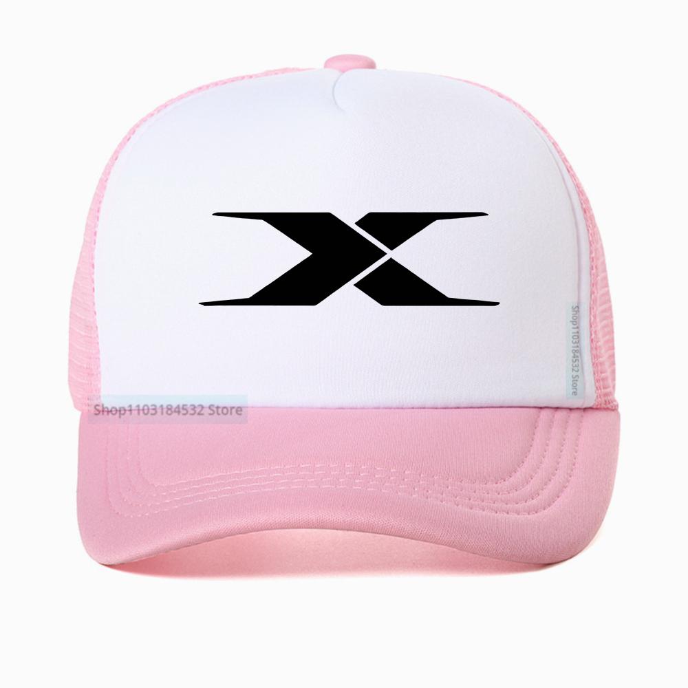 Unisex sommar X-bokstavstryckt basebollkeps trendig avslappnad sportnät truckerhattar Andningsbar justerbar snapback-kepsar