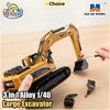 non-toxic HUINA 1910 1/40 Large Metal Alloy Excavator Truck Car Model Toy 3 IN 1 Construction Cars Engineering Vehicle Gifts for Kids children