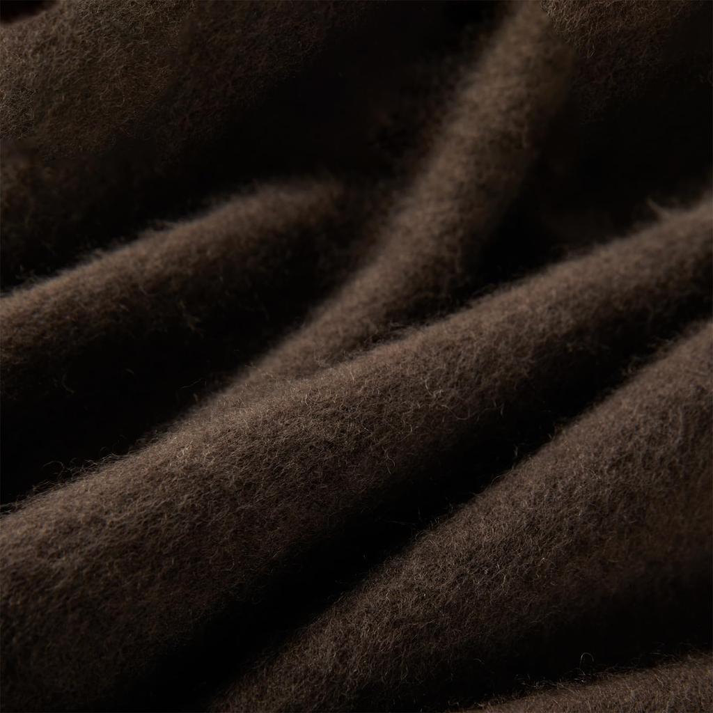 [ELLE] Women's Knit Sweater, V-neck, Wool & Cashmere Blend, Long Sleeves, Relaxed Fit, Elegant, Adult Casual, Brown