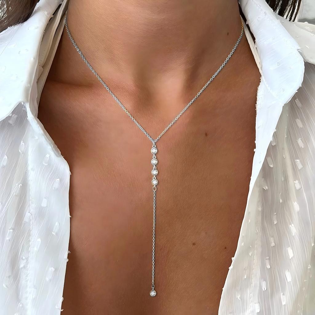 Exaggerated Metal Big Heart Pendant Necklace for Women Gothic Hip Hop Silver Color Beading Chain Necklace Y2K Jewelry Party Gift