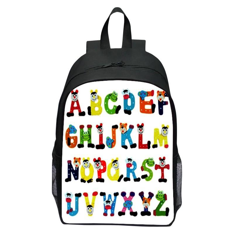16 Inch Children's Backpack Alphabet Lore Alphabet Legend Elementary School Backpack Boys and Girls Kindergarten Backpack