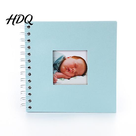 Small Photo Album Album 6 Inch Baby Memory Book Mini Scrapbook for Kids with Stickers & Decorative Compact Borders DIY First Year Milestone