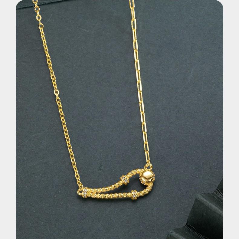 24 zircon water drop pendant necklace light luxury fashion high sense collarbone chain niche versatile item