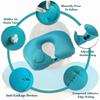 Inflatable U-shaped Neck Pillow, Portable and Foldable Travel Pillow with Manual Inflation, Cervical Spine Support Pillow