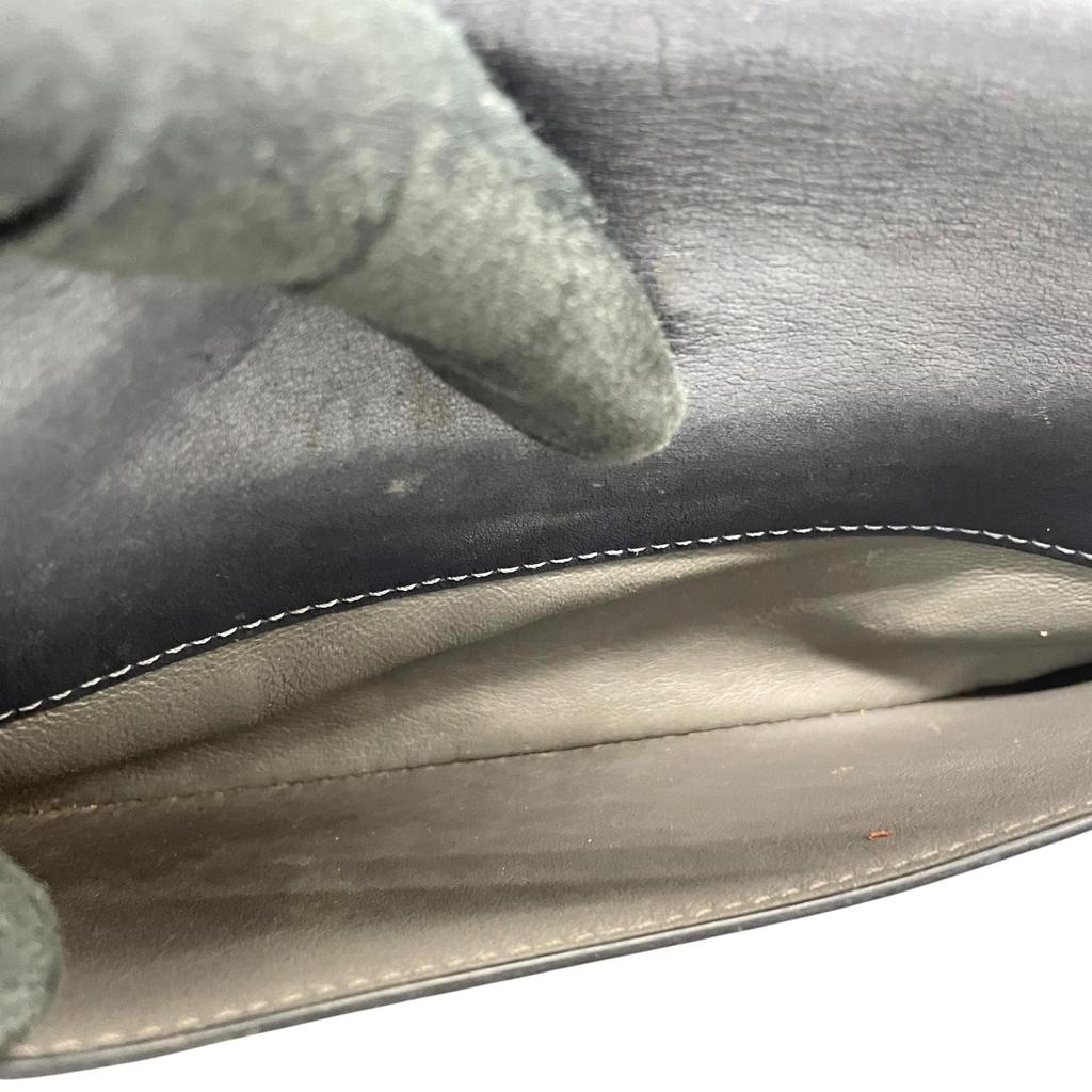 Used COACHShoulder Bag Navy leather Women