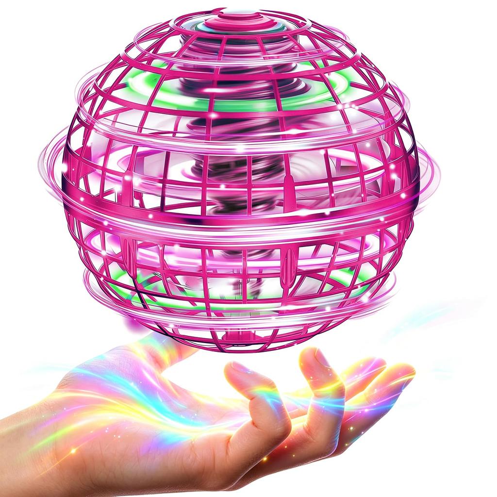 HachibuJou Flying Ball Boomerang Gyro UFO Toy for Fun Birthday with LED Light Toy, Spinner, Kids, Toy, Christmas, Present, 360° Rotation, Popular,