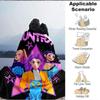 1PC Huntrix, K POP Blanket Soft Warm All Season Throw for Sofa, Bed, Car, Office Vibrant Colorful Design, Durable & Cozy Gift