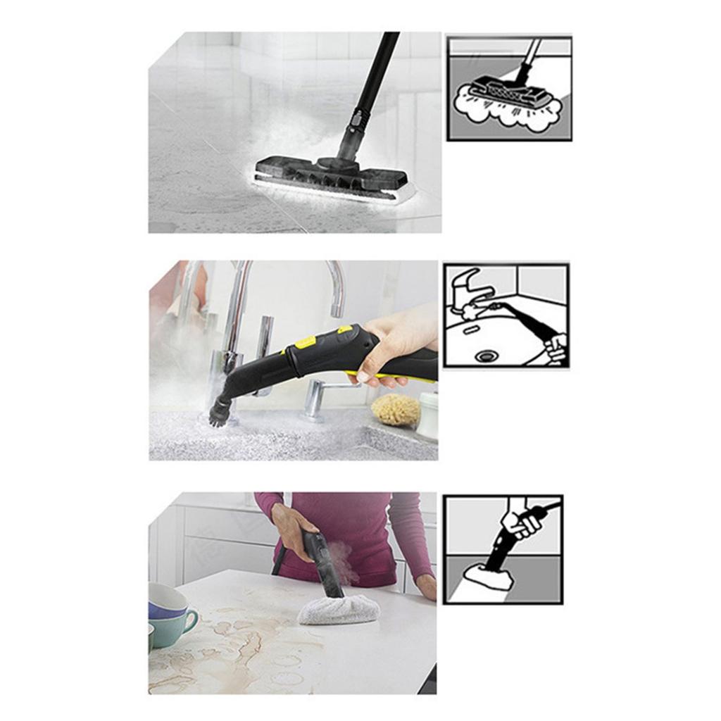 Durable Steam-Cleaning Small Round Brush for SC1 SC2 SC3-SC4 SC5 Attachments Replacement Sprinkler Extension Nozzle Head