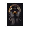 African Women Canvas Painting Black Gold Woman Poster and Prints Scandinavian Wall Art Picture for Home Decor Living Room Mural