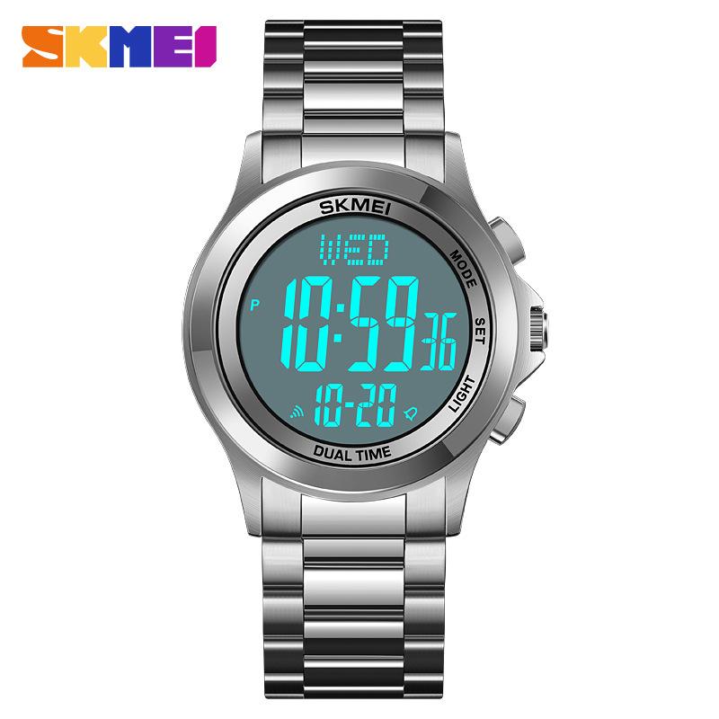 SKMEIMoment Beauty Business Men's Stainless Steel Waterproof Watch Luminous Chronograph Hot Selling Electronic Watch