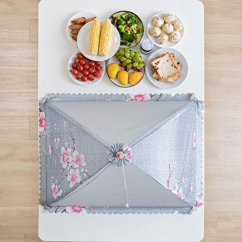 Foldable Mesh Food Cover Lace Fabric Dish Tent Stain Proof Food Net  Kitchen