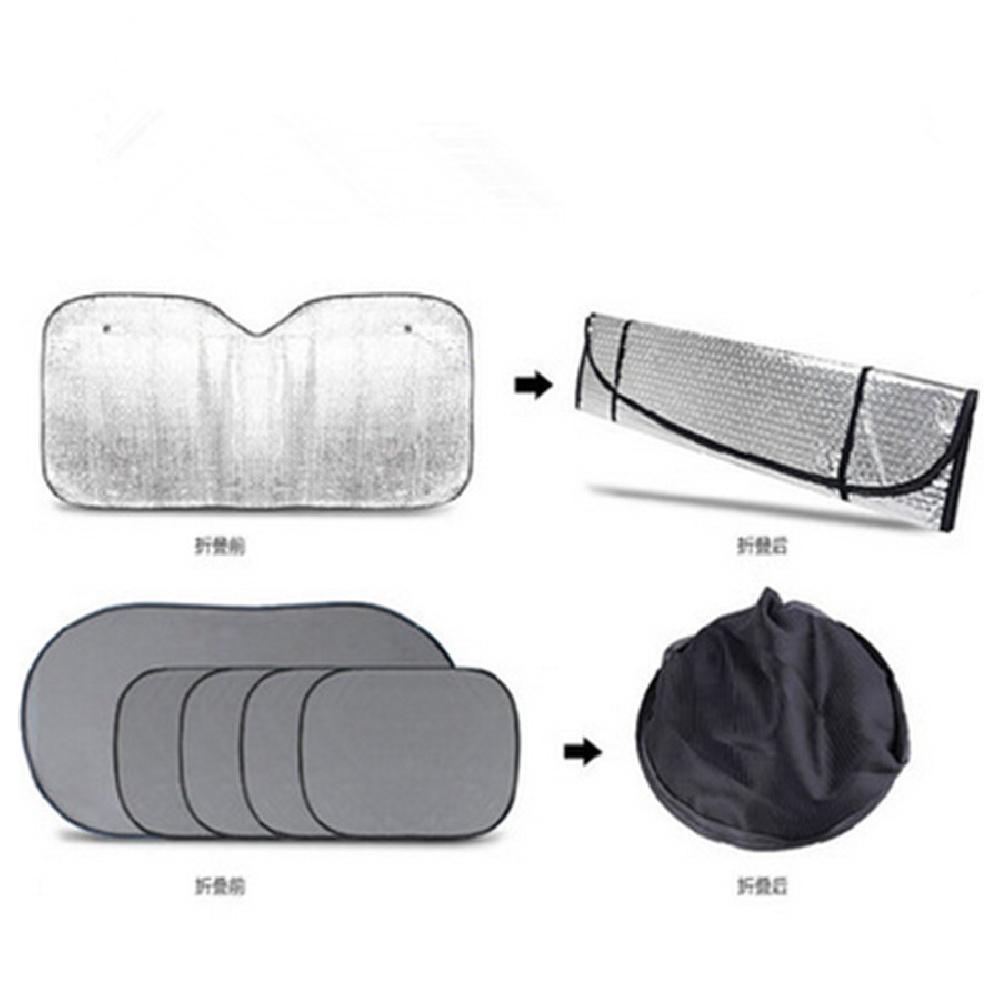 6Pcs Car Sun Shade Uv Protect Sunshade Window Solar Film Aluminum Foil 130X 60Cm