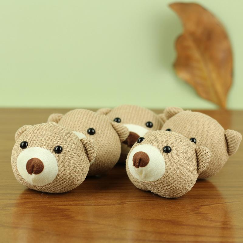 Cuddly Teddy Bear Head Plush Decoration Soft Short Plush With Pp Interior Cotton