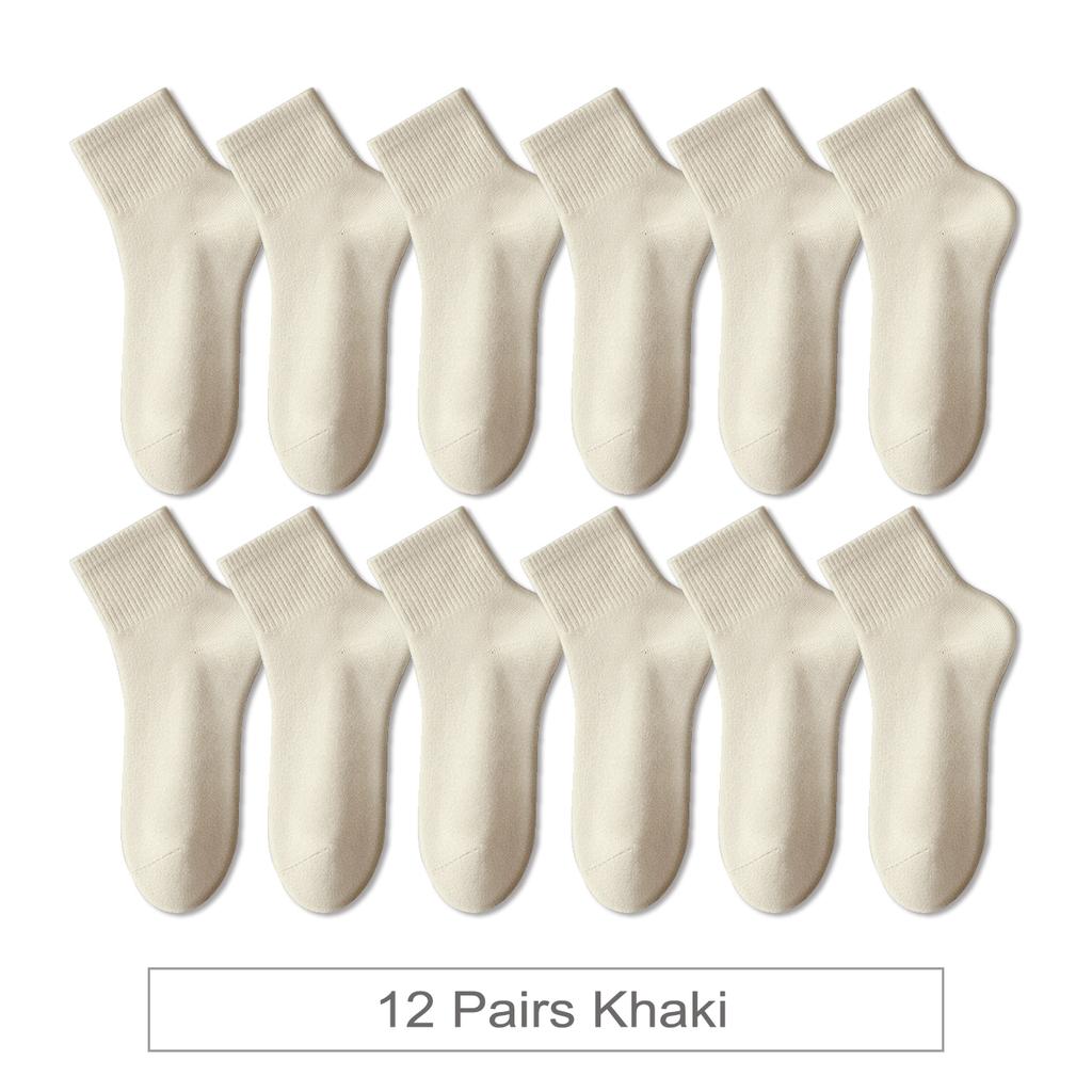 12 Paar Neue Damen Baumwollsocken Herren Socken Kurz Knöchel Bunt Herbst Frühling Weich Atmungsaktiv Bunte Mädchensocke