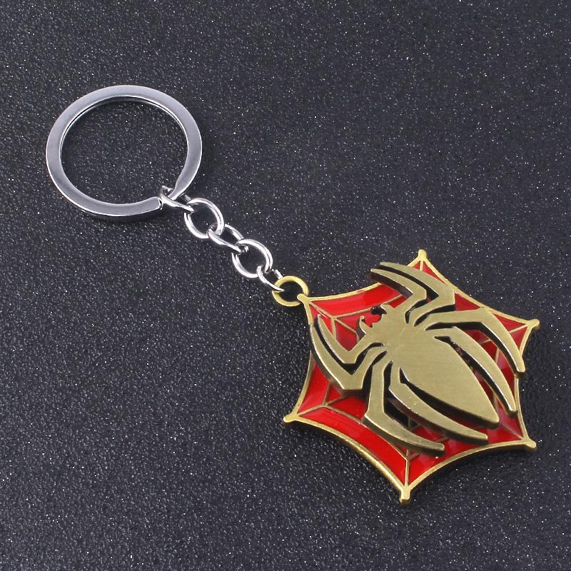 Movie Rotatable Spider Blade Keychain Creative Spider Keyring Cosplay Props Handsome for Men Women Backpack Jewelry
