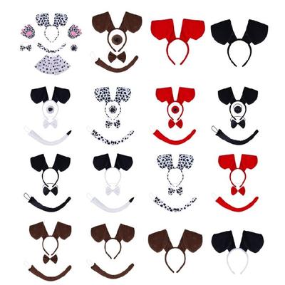 Dog Cosplay Costume Decorations Accessory Kids Dog Dress Up Festival Plush Adornment Cute Dog Headband Cosplay Props