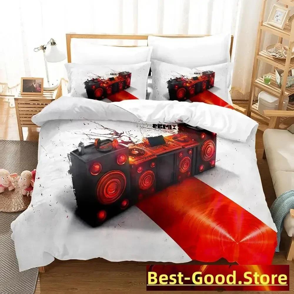 Personality Music DJ Rock Bedding Set Printed Bed Set With Pillowcase Bed Duvet Cover Single Double Queen Super King Size