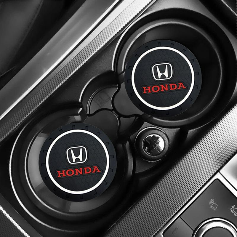 1/2pcs Silica Gel Car Coaster Water Cup Anti-slip Pad for Honda Civic Xrv Hrv Crv Brv City Accord Fit Jazz Insight Pilot Passport Stepwgn