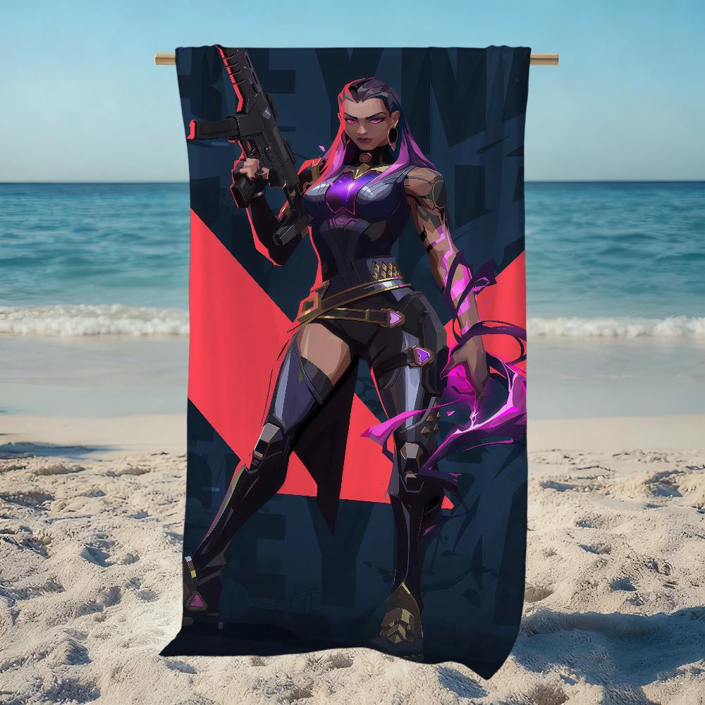V-vALORANT-t game Towel Large Quick-Drying Microfiber soft Beach Towel for Travel Fitness Sauna Bathing Camping