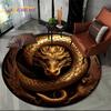 Fashion Dragon Round Carpets Living Room Bedroom Area Rug Room Bedside Chair Floor Mat Decorat Alfombra Birthday gift Poster Mat