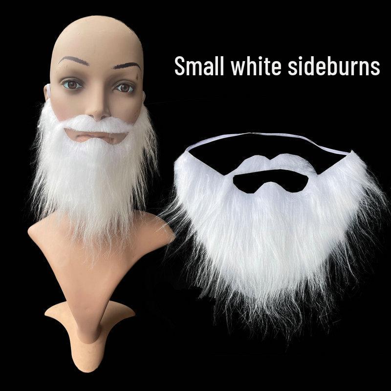 Černý flanelový knír a kotlety Halloweenská rekvizita pro muže